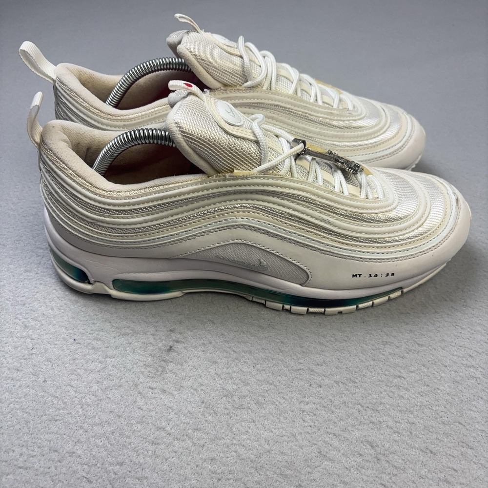 Nike Air Max 97 MSCHF INRI Jesus Shoes Mens Size 11 White Sneakers 921826-101